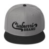 snapback black gray gray front 6317cf3728c52 Ciaburri Brand Script - Snapback Hat