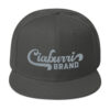 snapback charcoal gray front 6317dbf5eb342 Ciaburri Brand Script Snapback Hat